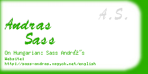 andras sass business card